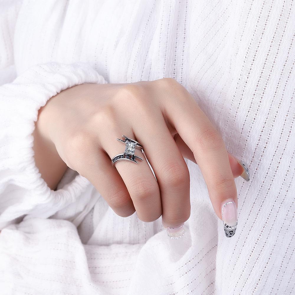 Zircon Wide Band Women's Ring