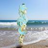 Dreamy Blue Fishtail Pearl Duckbill Clip for Fine Hair with Star Moon Design