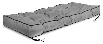 Coussin de jardin pour banc en europalettes avec bord haut et passepoil, siège de balançoire, imperméable avec cordes, noué 120x40 cm