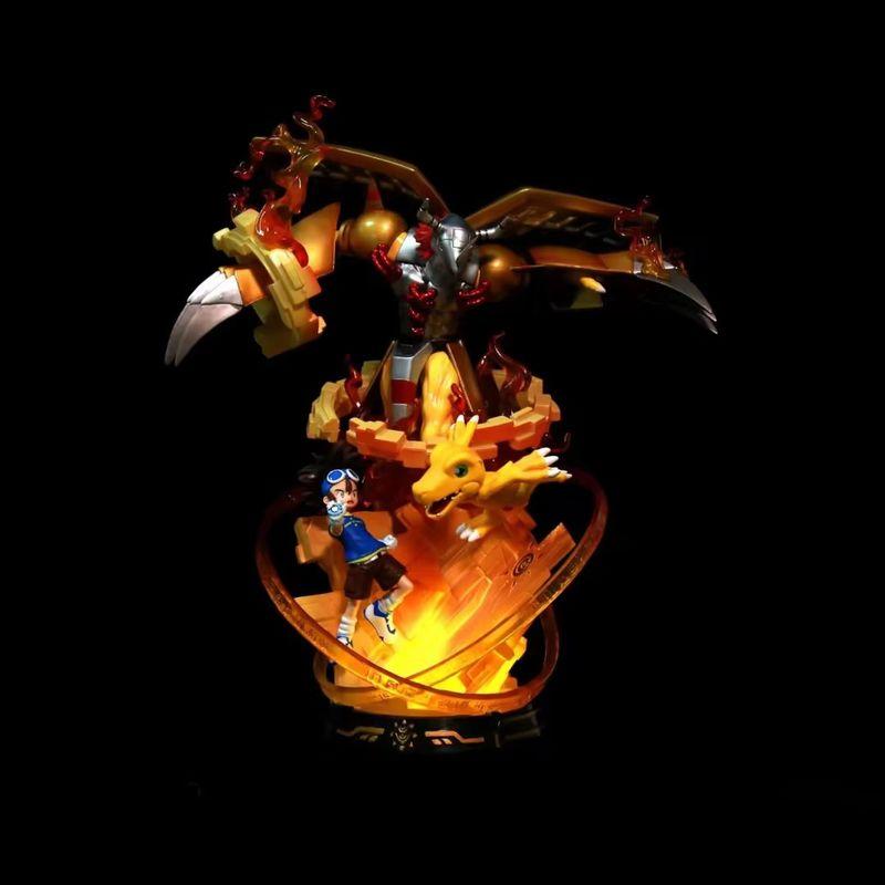 Neues Digimon Anime Desktop-Ornament Statue - Tyrannosaurus Bestienfamilie Eimer Handgefertigt GK Sammlerstück Taiyi Yagu Kampf-Figur