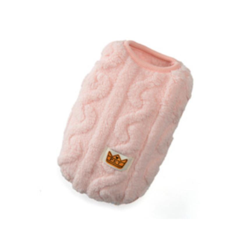 

Warm Fleece Dog Jacket Autumn Winter Pet Sweatshirt Soft Puppy Costume for Small to Medium Dogs And Cats XS（old） рожевий