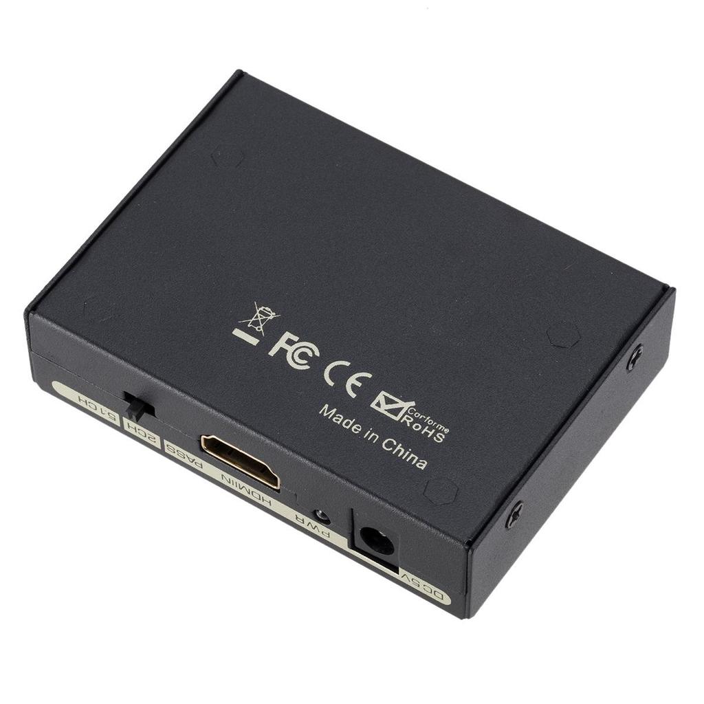 HDMI Audio Extractor: HDMI to HDMI + SPDIF + R/L Audio Converter with 5.1 Decoder