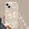 Wave Case For Iphone 15 16 Pro Max 11 12 13 14 Pro Max 16 Plus 7 8 XR X 13 Mini Cover With Wrist Strap Lanyard Rainbow Butterfly