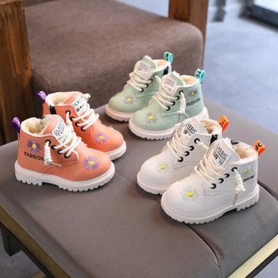 Stivali invernali in cotone Moda Scarpe in cotone per bambini Ragazzi Stivaletti caldi in cotone Ragazze Zip laterale Stivali da neve