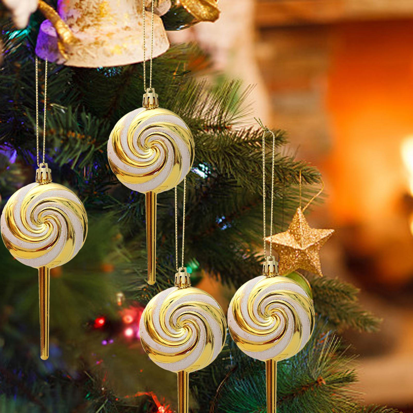 

4 шт. подвесное украшение на рождественскую елку Lollipop креативный рождественский кулон для Gold S