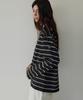 ARTID Gestreiftes Oversized Langarm-T-Shirt_Schwarz