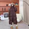 High-quality White Duck Down Big Quilt, New Down Jacket for Women In Winter, Thickened Long Knee Coat