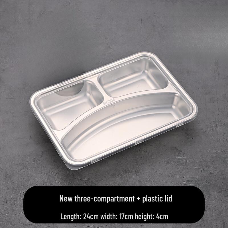 304 Stainless Steel Divided Canteen Lunch Tray