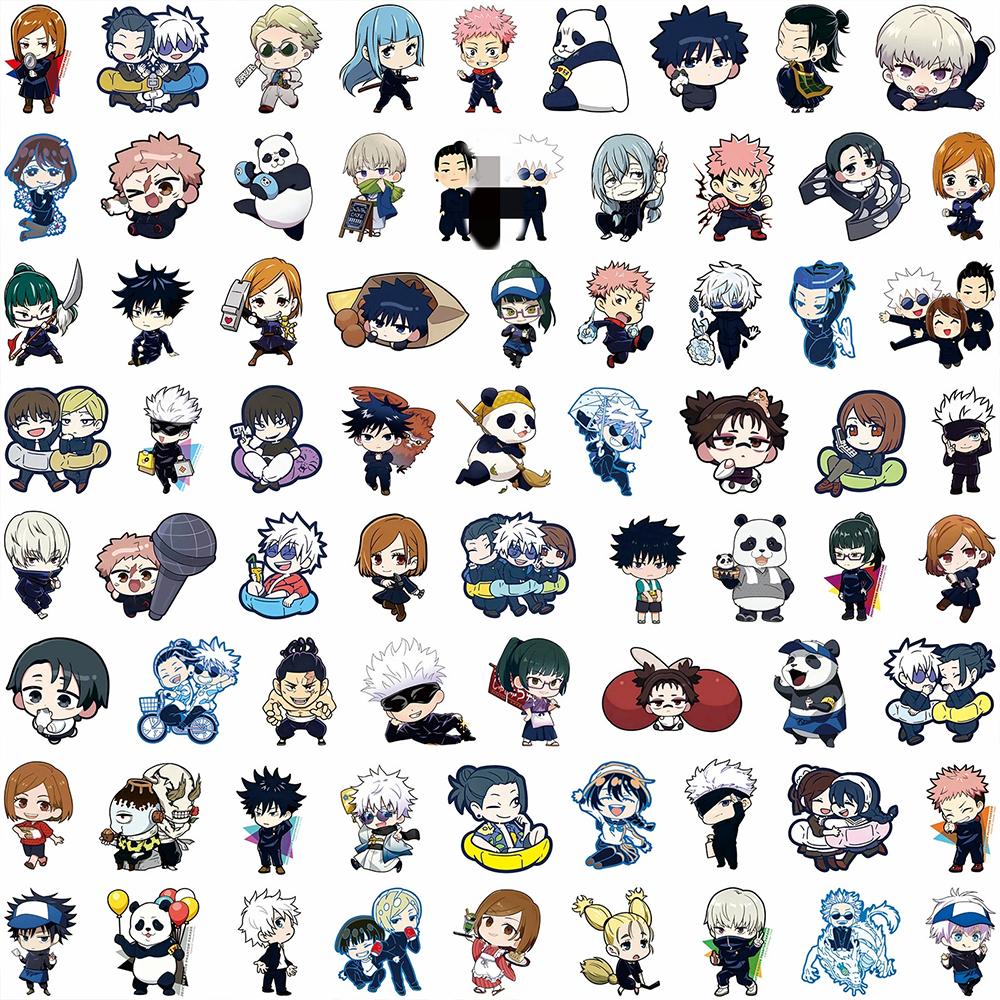 10/50/100pcs Q Version Jujutsu Kaisen Anime Stickers Kawaii Gojo Satoru Decals DIY Guitar Laptop Journal Cute Cartoon Sticker