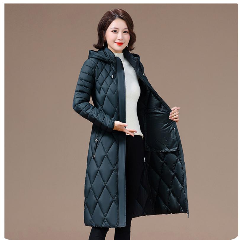 Women's Over-the-knee Down Padded Jacket Thickened Western Style Loose Padded Jacket Plus Size Padded Jacket Winter