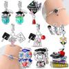 Charms Copper Original Beads Doctor'S Cap Pendant Owl Bear Graduation Beads Fit Bracelet Women Jewelry Diy Gift