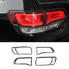 Black Rear Tail Light Lamp Cover Trim Bezels for Jeep Grand Cherokee 2014-