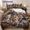 Wolf Pattern Bedding Quilt Set Quilt Cover Pillowcase Home Decoration Birthday Gift (1 * duvet cover + 2 * pillowcase, without core)