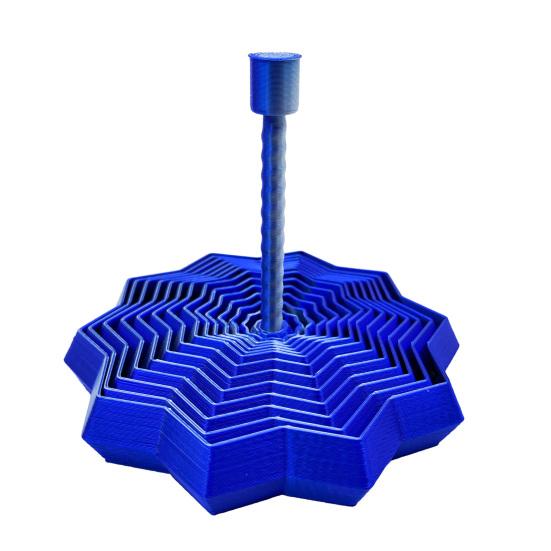 3D Printed Fractal Fidget Star Stress Anxiety Relief Expanded Star Sensory Toy with Handle Whirling Spiral Expandable Star Decompression Toy