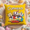 Classic Cute Game C-Cuphead Cushion Cover Plush Fabric Soft Double-Sided Printed Sofa Pillow Case Colorfast Home Decor Gift