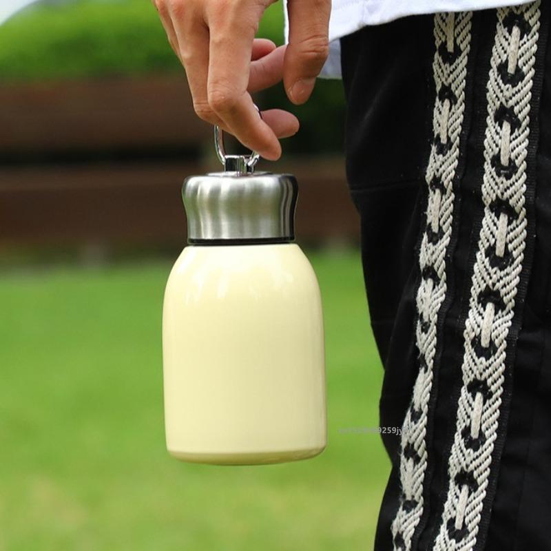 300ML Nerezový kapesní hrnek Cestovní termální hrnek na kávu Mini termoska Vakuová termoska Izolovaný hrnek Sportovní láhev na vodu