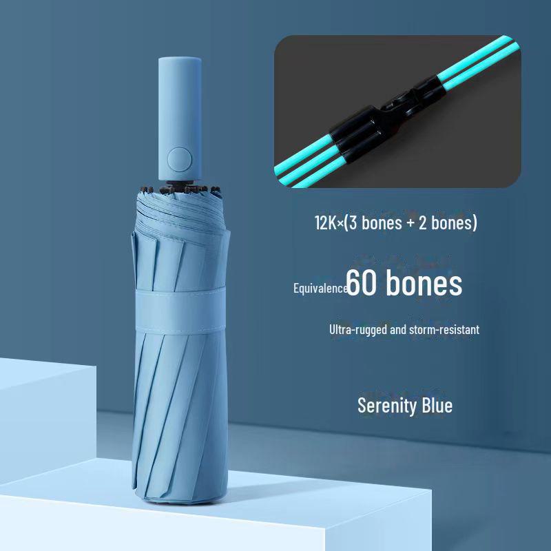 Automatic UV Protection Umbrella: Enlarged, Thickened, Reinforced, Sunny & Rainy Dual-Use for Students, Women, and Men