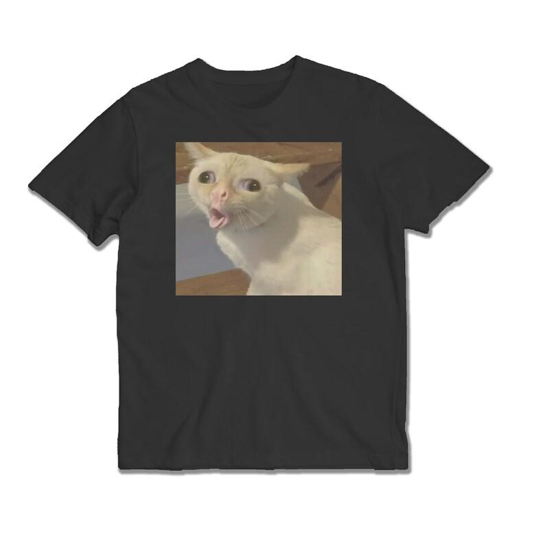 Рвотная Кошка Мем Кашляющая Кошка Мем Футболка Высунувшая Язык Кошка Мем Смешная Кошка Мем Футболка Смешная Смешная Повседневная Уличная Одежда 4XL