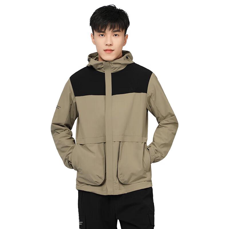 HUMTTO Men s Outdoor Casual Windproof Hooded Jacket 2XL