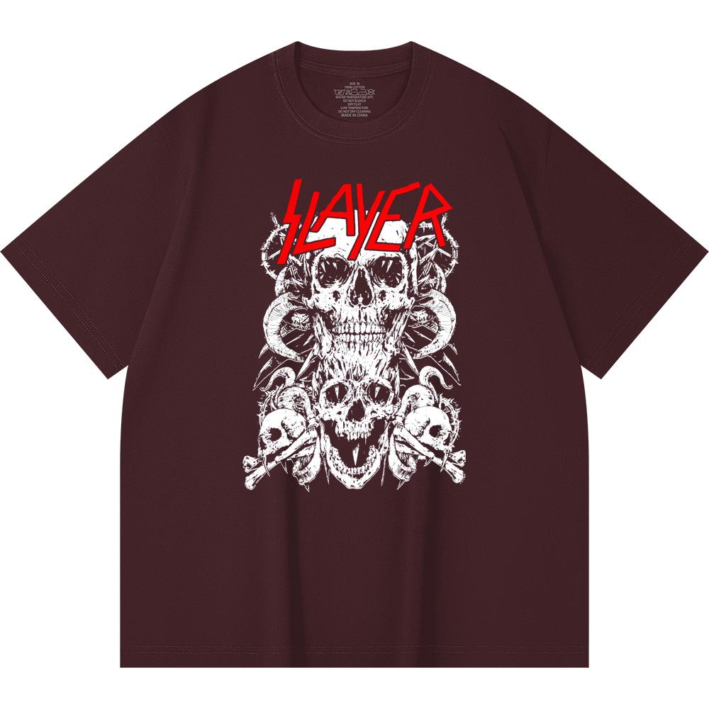 230 g/m² 100% Baumwolle Heavy Metal T-Shirt Rockband Beliebte Musik Druck Unisex Schweres Baumwoll-T-Shirt