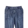 Customellow Blue Double Knee Denim Shorts Cwpam25372bux