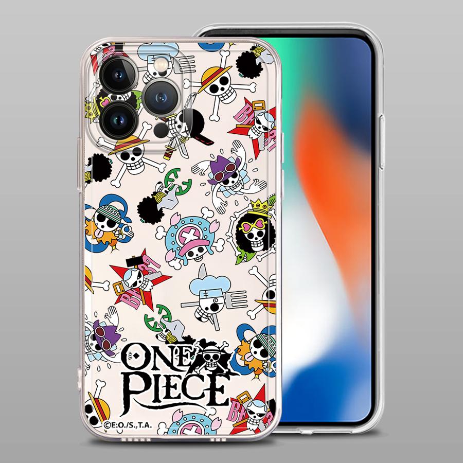 Case for iPhone 17 Pro Max 12 Mini 15 14 Plus 7 8 XR 16 11 13 Pro Air XS Max Soft Phone Cover Cartoon One Piece
