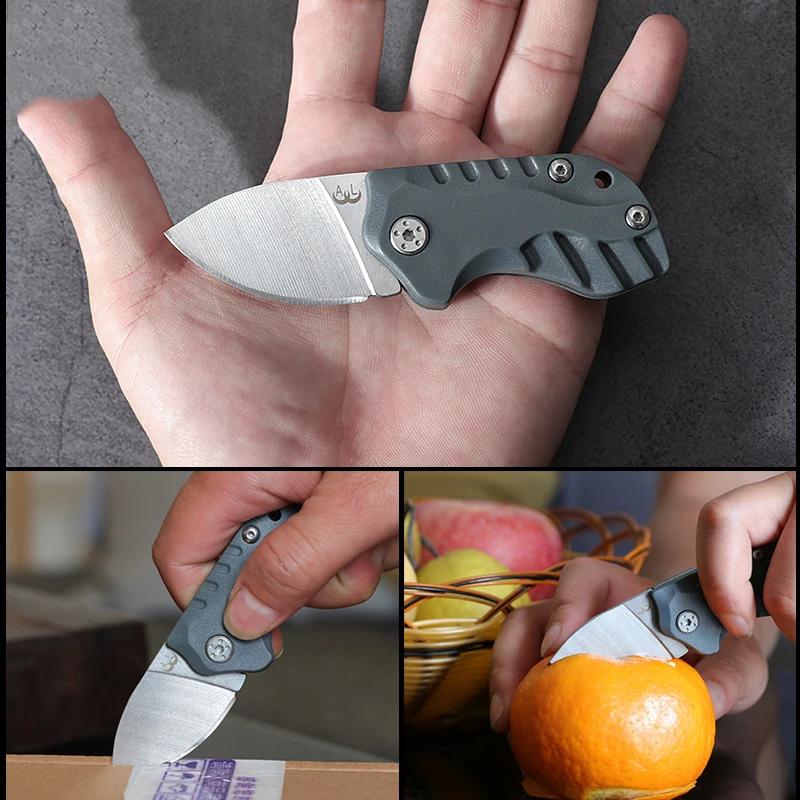 New Mini Folding Knife Stainless Steel Fruit Knife EDC Express Cut Box Portable Tool Carry on Keychain Knives Gift