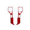 2Pcs Red Carbon Fiber Interior Steering Wheel Cover Trim For Toyota Tacoma