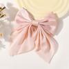 LOVEKIKI 4.9inch Elegant Hair Bows Hair Clip for Womens Fashion Ponytail Hairgripes Girls Solid Color Satin Butterfly Barrettes