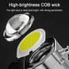 Rechargeable COB Keychain Flashlights Multifunction Work Light 6 Modes Emergency Keychain Light for Walking Searching Hiking