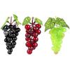 13cm Künstliche Weintrauben-Traube, Vintage Hochzeitsdeko Künstliche Traube, Dekorative Obst-Requisite Feiertagsparty Heimdeko Rot Grün Schwarz