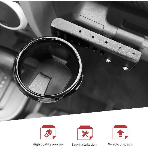 

JeCar Passenger Grab Handle Cup Holder Fit for 2007-2010 Jeep Wrangler JK JKU