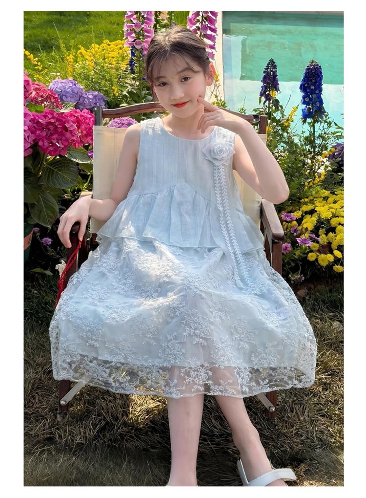Girls' Thin Summer Dress - Stylish Princess Style