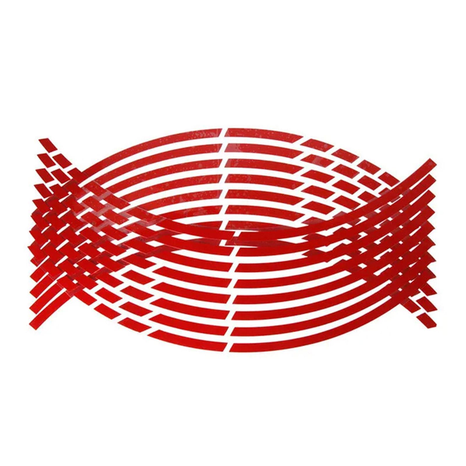 Наклейка на обод колеса мотоцикла колеса велосипеда ночной полосы безопасности 17-18   обод светоотражающие наклейки универсальная лента для обода красный