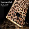 Telefona vāciņš priekš Xiaomi Redmi A3 4G/A3x 4G/Poco C61 4G Leoparda apdruka PU ādas pārklāts PC+TPU galvanizēts vāciņš