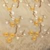 1PC NAPEARL European Retro Embroidered Sheer Curtain, Plum Blossom Pattern Transparent Curtain for Living Room Bedroom Balcony Window Home Decor
