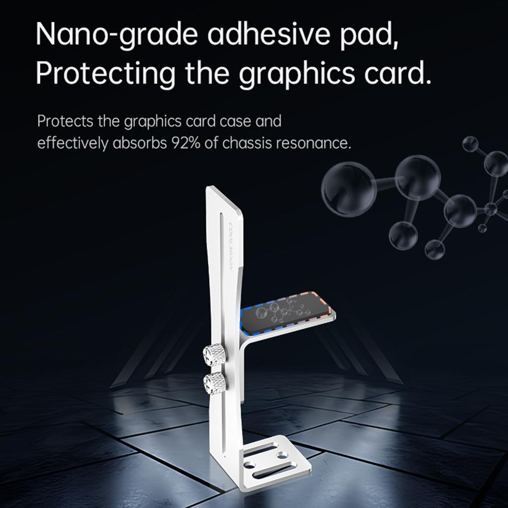 Dator Grafikkortshållare Slitstarkt Litet GPU Fästfäste Rostskyddad Aluminium GPU-uttagshållare för GPU-fläktposition