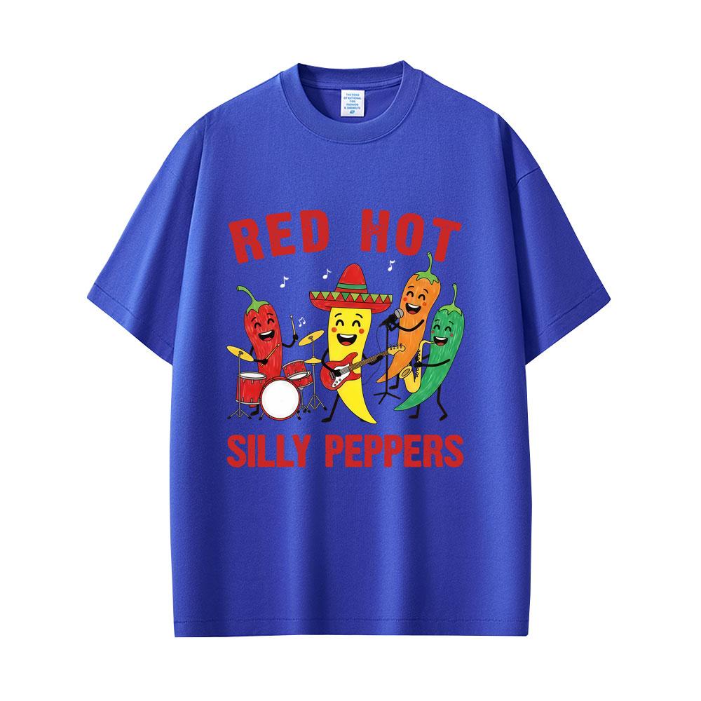 Red Hot Silly Peppers Funny Meme Graphic T Shirts Unisex Women Vintage Gothic Metal Rock Tshirt Unisexs Summer Casual Humor Tshirts
