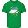 Torn Uzbekistan Flag Uzbek Day Football Unisexs Light Cotton TShirt