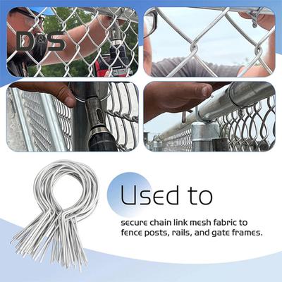 100 abrazaderas de alambre galvanizado para cercas, fáciles de instalar y confiables, para postes de cercas de metal, ideales para aficionados al bricolaje.