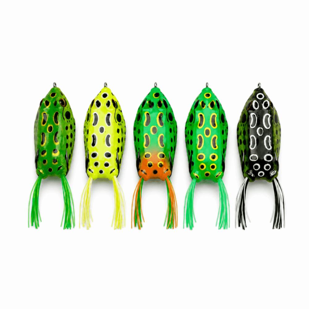 5PCS 5.5cm 12g Frog Crankbait Lures PVC Fishing Baits Durable Topwater Frog Lures For Snakehead
