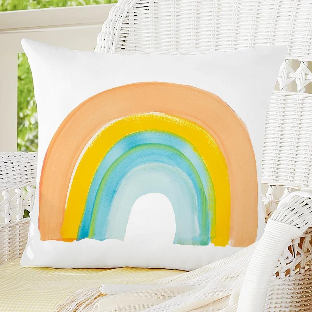 

Декоративная наволочка с радужным принтом, украшения для гостиной и офиса, наволочка для дома 40x40cm
