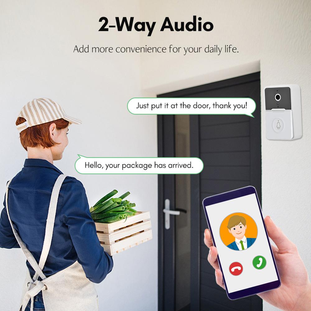 Smart Video Doorbell Wireless HD Camera PIR Motion Detection IR Alarm Security Door Bell Wi-Fi