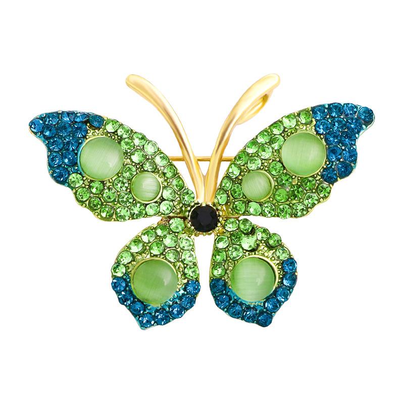 New Creative Rhinestone Butterfly Brooch Femininity Fashion Coat Pin Pin Brooch Accessories