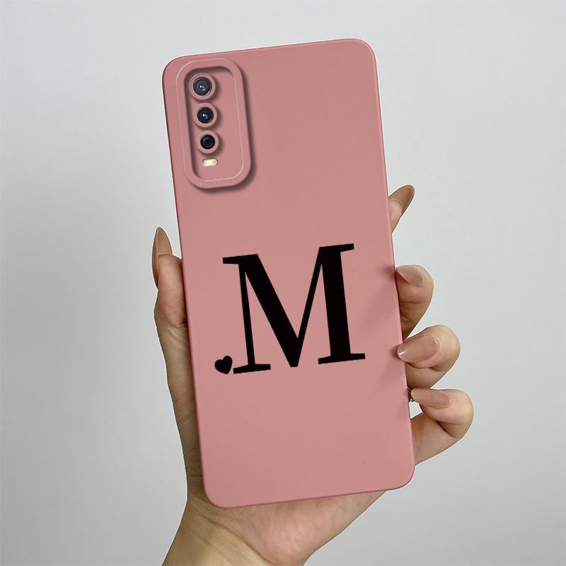 For Vivo Y20 Case Vivo Y20s Y20I Y20SG Y20G Phone Case Vivo V2029 V2027 V2032 Case Luxury Letters Square Shockproof Back Cover