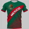 Fashion Mexico National Flag Print T Shirt For Men Funny 3D Eagle Pattern Short Sleeve Summer Casual O-neck Loose Top Men's Tees