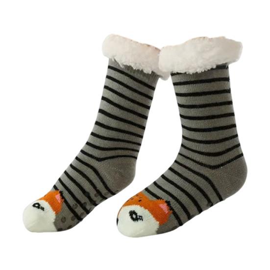 Christmas Floor Socks Thick Warm Non Slip Slipper Socks Cute Animal Fuzzy Socks with Gripper Fluffy Cuffs Gift for Christmas