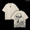 Hot Anime Gachiakuta Rudo Clothing Men Women Short Sleeve Tshirts Washed Cotton Tee Retro Oversized T-shirt Harajuku T Shirt
