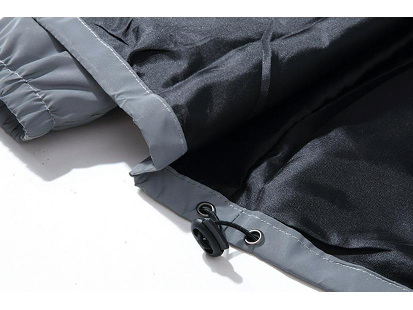 Winddichte reflektierende Jacke - Europäische/Amerikanische Größen, Unifarben, Trendig für Frühling/Herbst