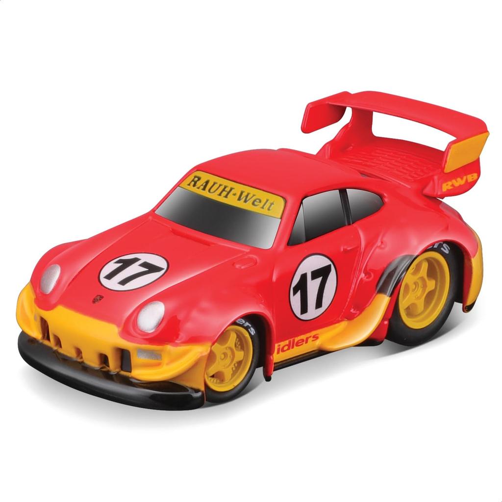 Maisto Scale Muscle Machines Muscle Transporter Diecast Model Car 993 911 1/64 / (JDM Flatbed/RWB - Red/Orange 11543)